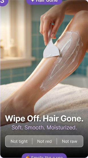 Wipe Off. Hair Gone.